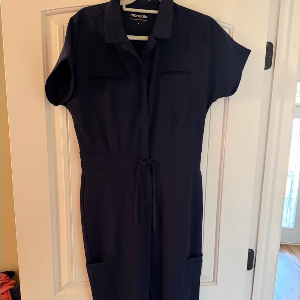 Mandala Navy Jumpsuit . Worn one time. Excellent condition. Nurses uniform .
